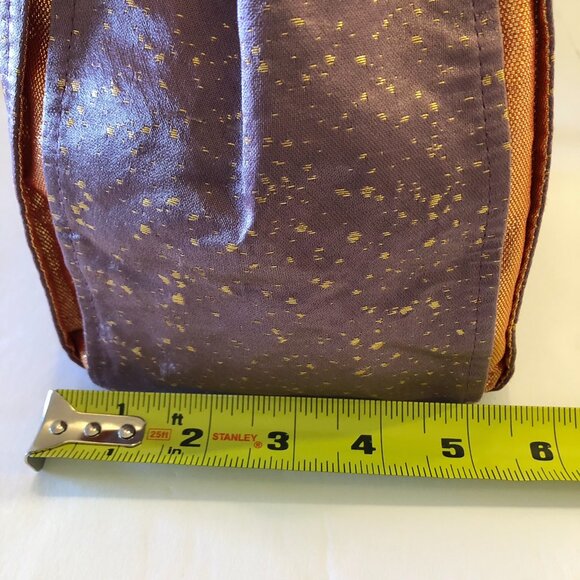 Japanese Drawstring Pouch Bag Yukata Accessory Purple Orange Gold Red String - Picture 11 of 13